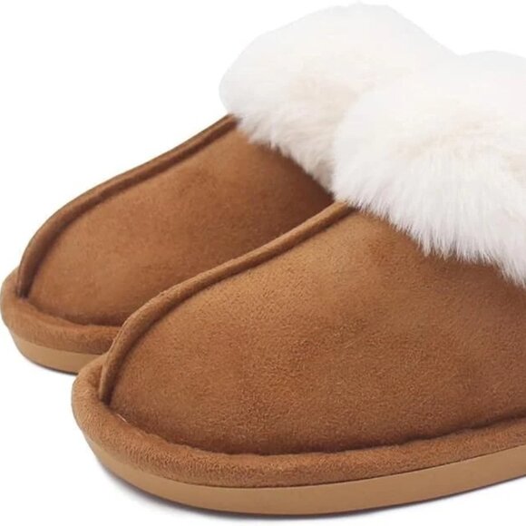 Kids Slippers Girls Boys Memory Foam Soft Plush Warm House Shoes Anti-Slip Fluff - Picture 3 of 7